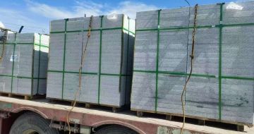 四平 芝麻白花岗岩地铺石装车日常