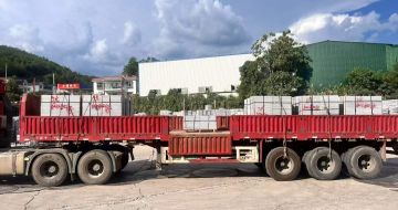 四平 芝麻灰花岗岩地铺石出货日常