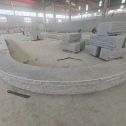 四平 芝麻白异形坐凳，自然面光面弧形加工