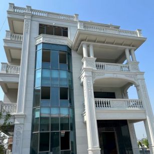 四平 白麻花岗岩别墅外墙干挂效果展示