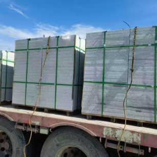 四平 芝麻白花岗岩地铺石装车日常