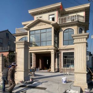 四平 黄金麻花岗岩荔枝面别墅外墙干挂私家专属