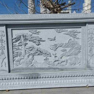 四平 芝麻白大型照壁，屏风，影壁