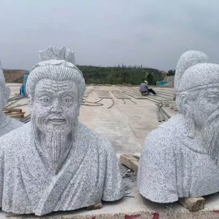 四平 白麻花岗岩石材人物立体雕刻