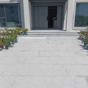 四平 芝麻白花岗岩地铺石地面铺装