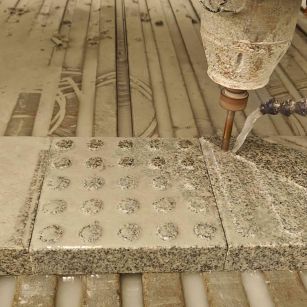 四平 芝麻白花岗岩石材盲人石、盲道石、盲点石