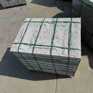 四平 白麻花岗岩石材自然面蘑菇石成品