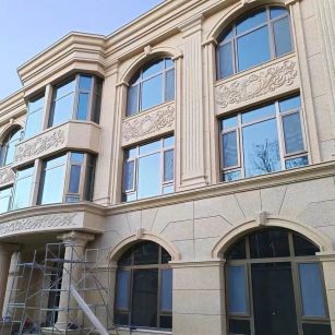 四平 黄金麻花岗岩别墅外墙干挂