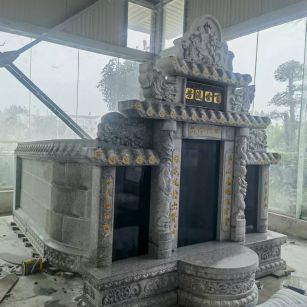 四平 芝麻白墓碑效果展示图