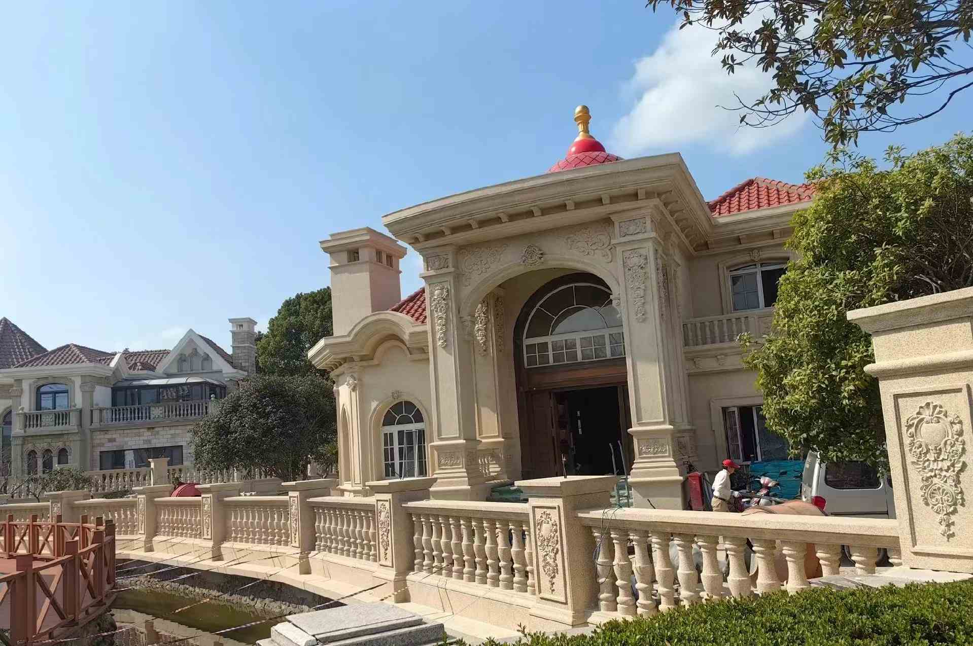 四平 黄金麻花岗岩欧式别墅