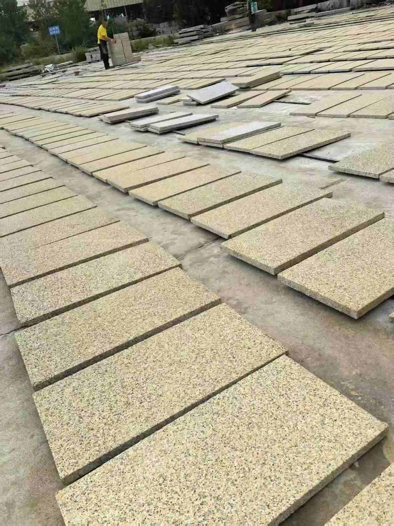 四平 黄金麻荔枝地铺石面排板