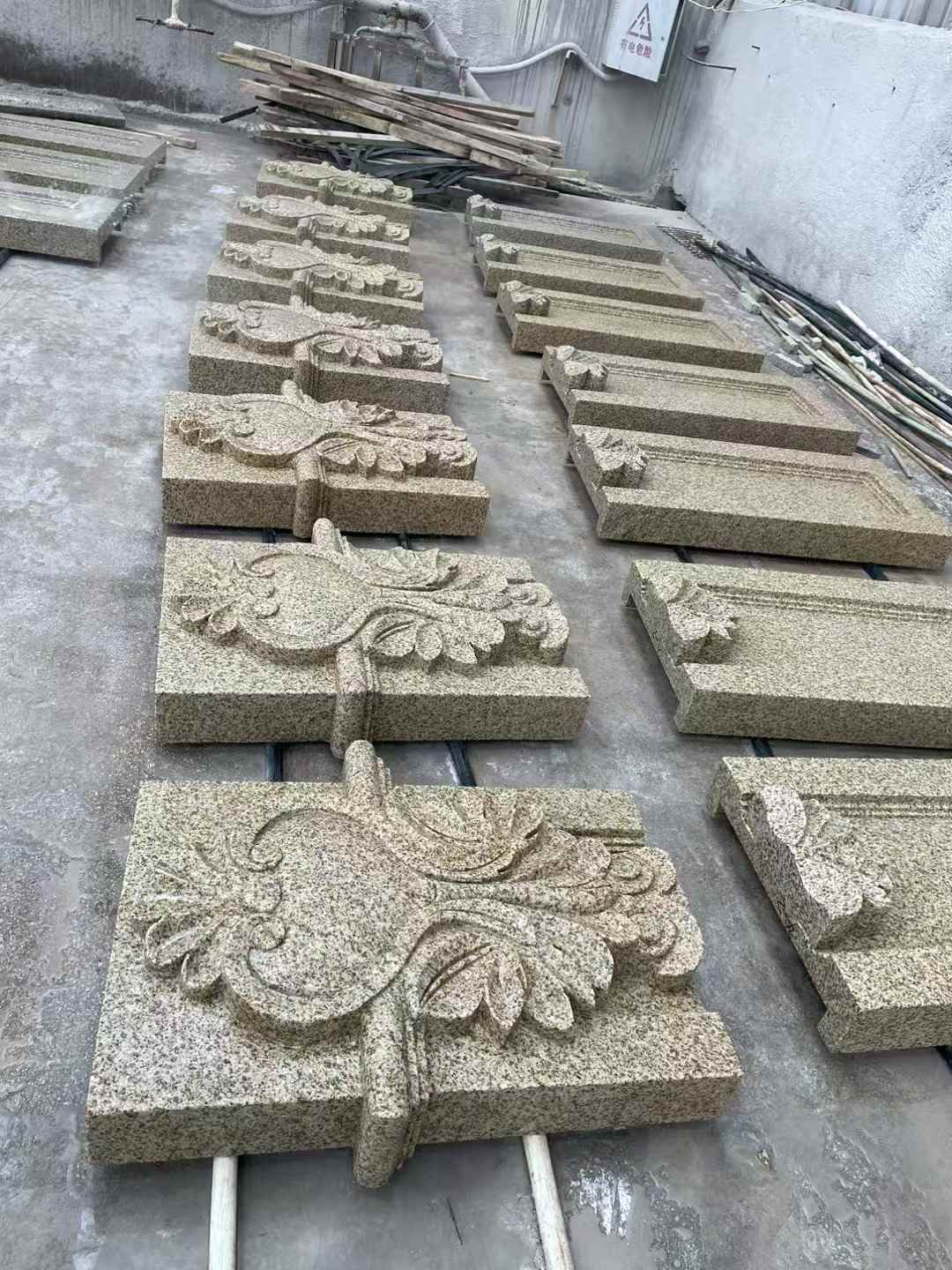 四平 黄金麻花岗岩别墅外墙雕刻板