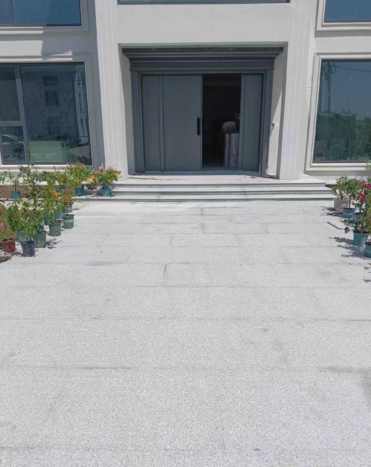 四平 芝麻白花岗岩地铺石地面铺装