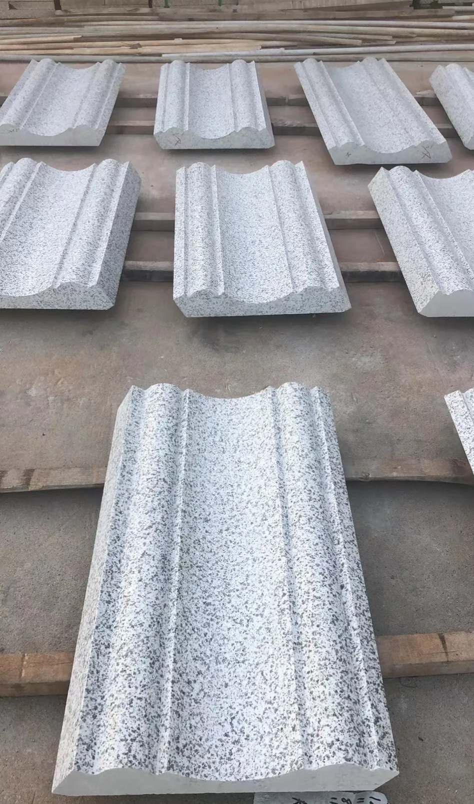 四平 白麻花岗岩光面别墅线条