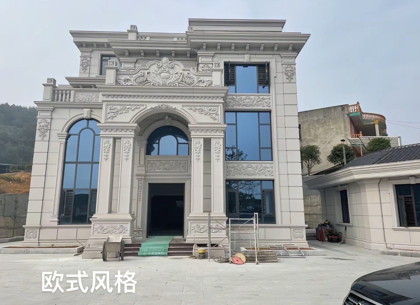 四平 白麻花岗岩别墅外墙干挂