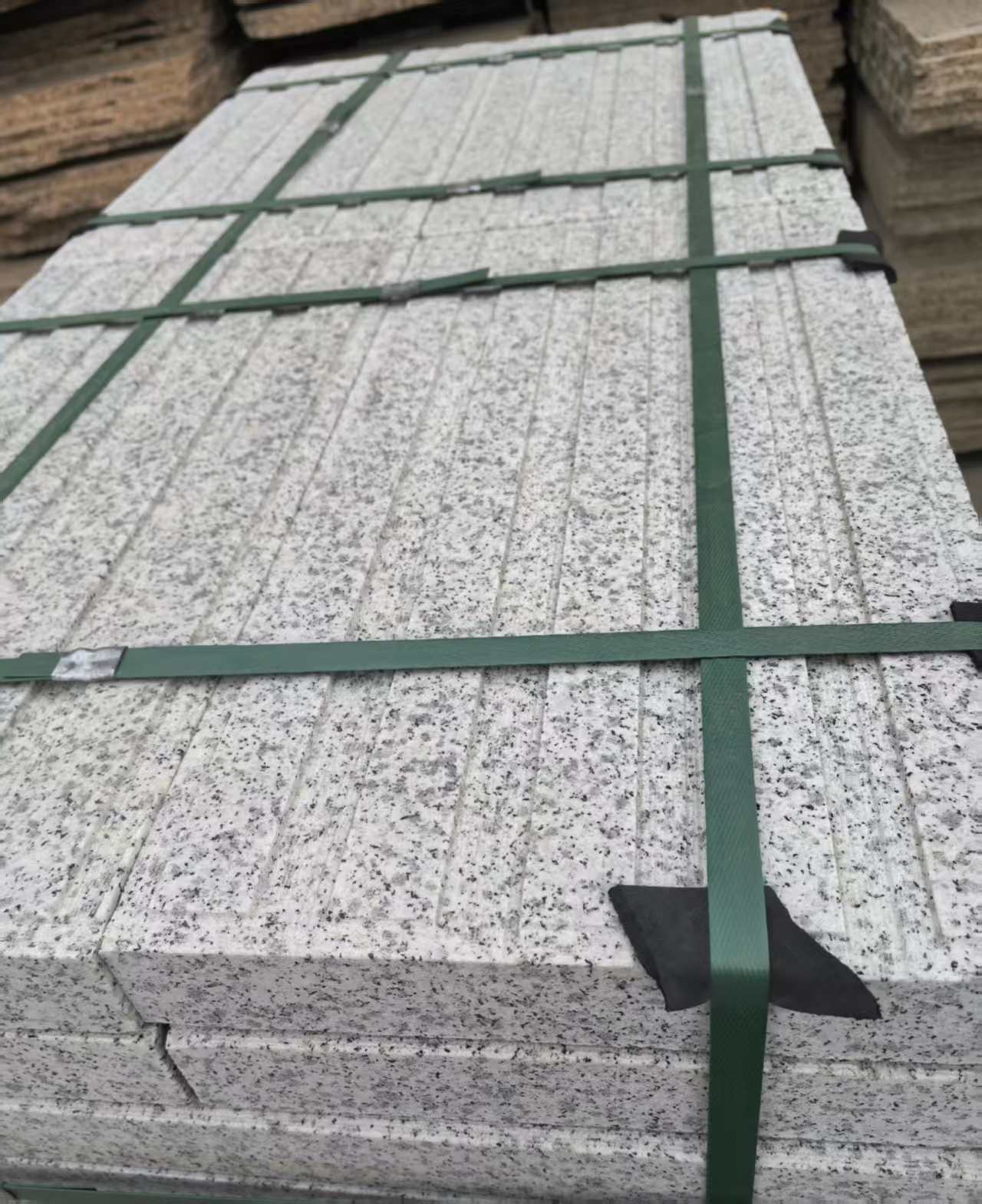 四平 白麻花岗岩直行盲道石，盲条，地铺石